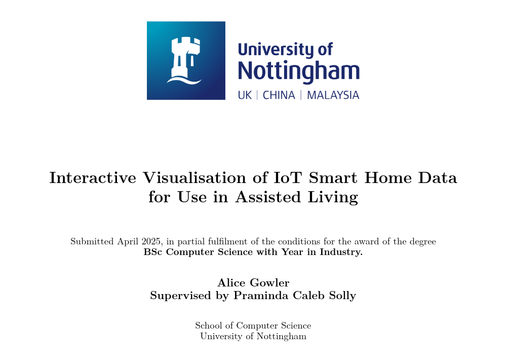A screenshot of the 🎓 Interactive Visualisation of Smart Home Data for use in Assited Living project