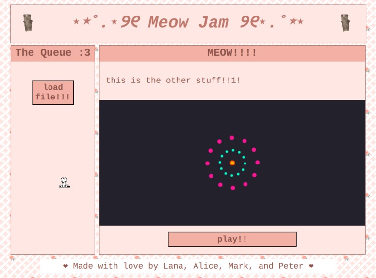 A screenshot of the Meow Jam project